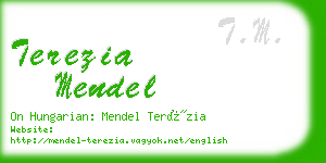 terezia mendel business card